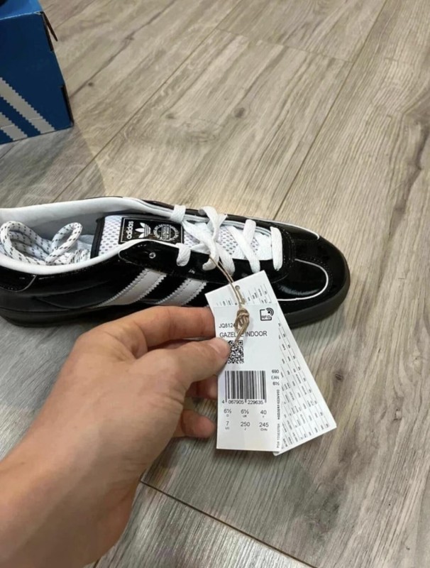 Adidas Gazelle indoor brillante noire / blanche - taille 40 - neuve avec boite 2