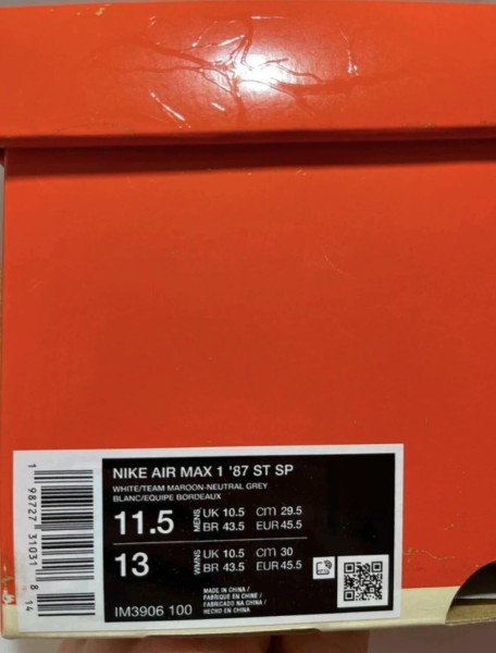 Nike Air Max 1 - Stranger Things Taille 45,5 - Neuf