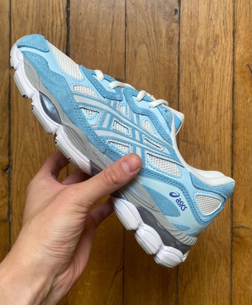 Asics gel-nyc cream arctic sky white blue