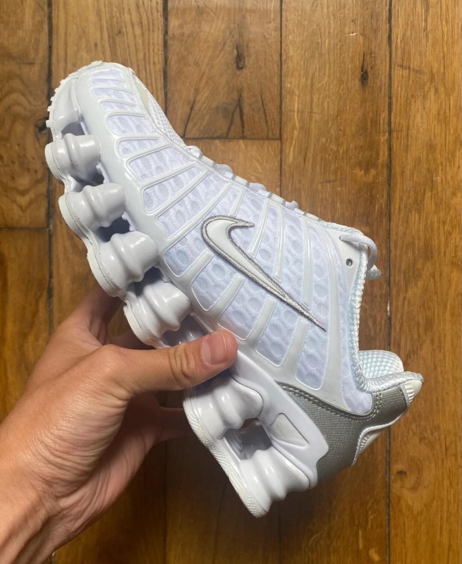 Nike shox TL white metallic silver max orange blanche