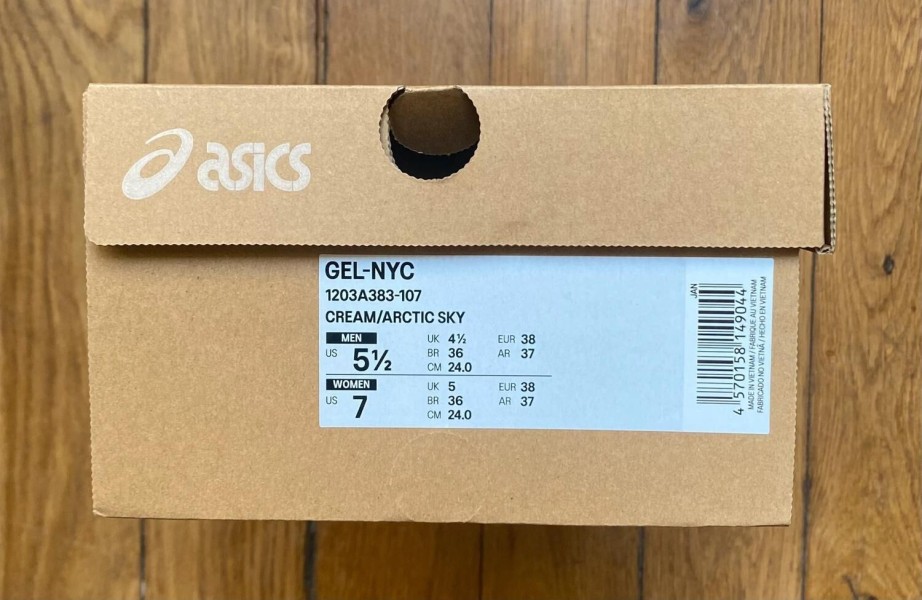 Asics gel-nyc cream arctic sky white blue