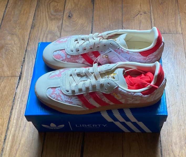 adidas samba og w liberty london better scarlet