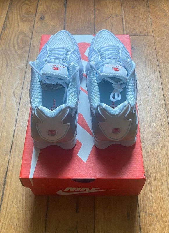 Nike shox TL white metallic silver max orange blanche 2