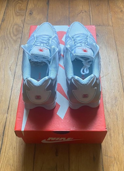 Nike shox TL white metallic silver max orange blanche
