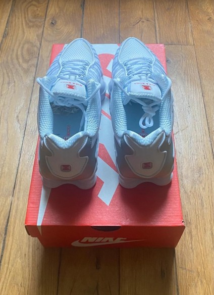 Nike shox TL white metallic silver max orange blanche