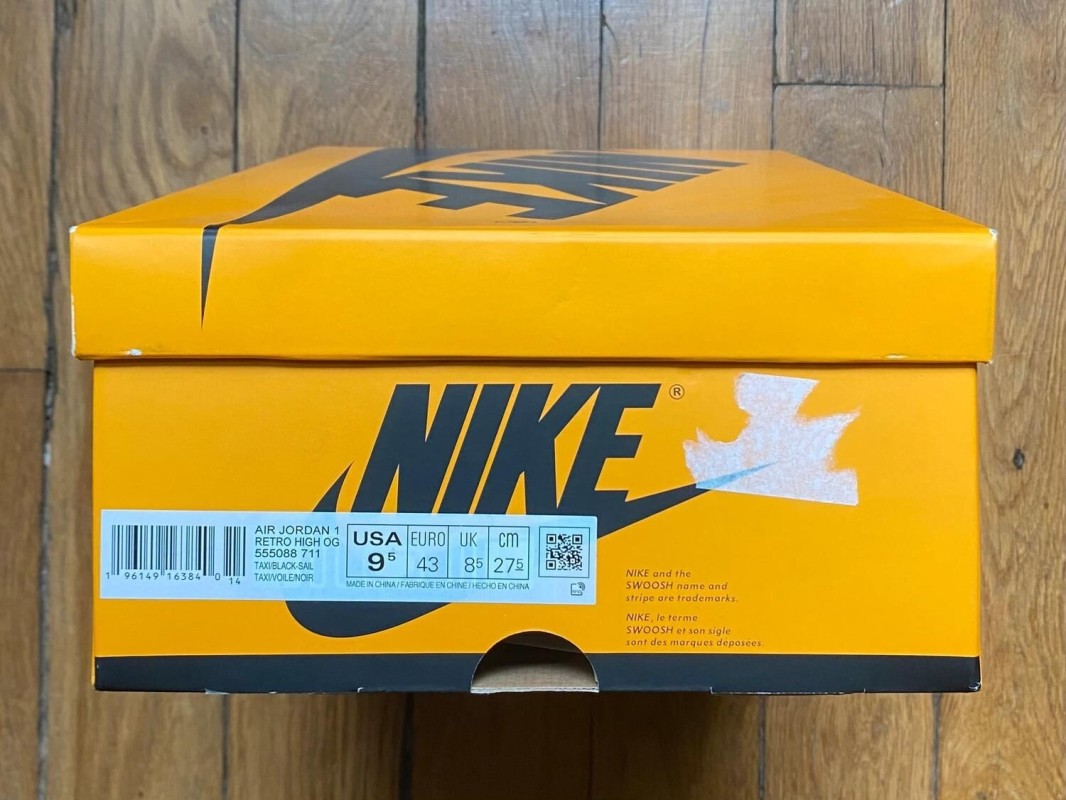 Jordan 1 high retro OG taxi yellow 555088-711 2