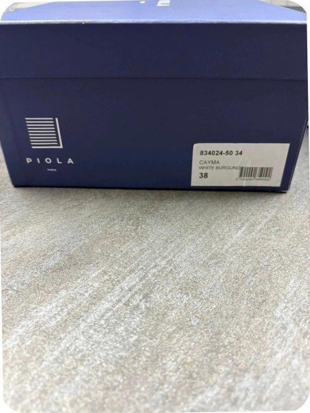 Piola Cayma White Burgundy - taille 38 - neuf