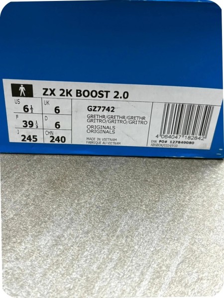 adidas ZX 2K boost 2.0 ( taille 39 1/3 )
