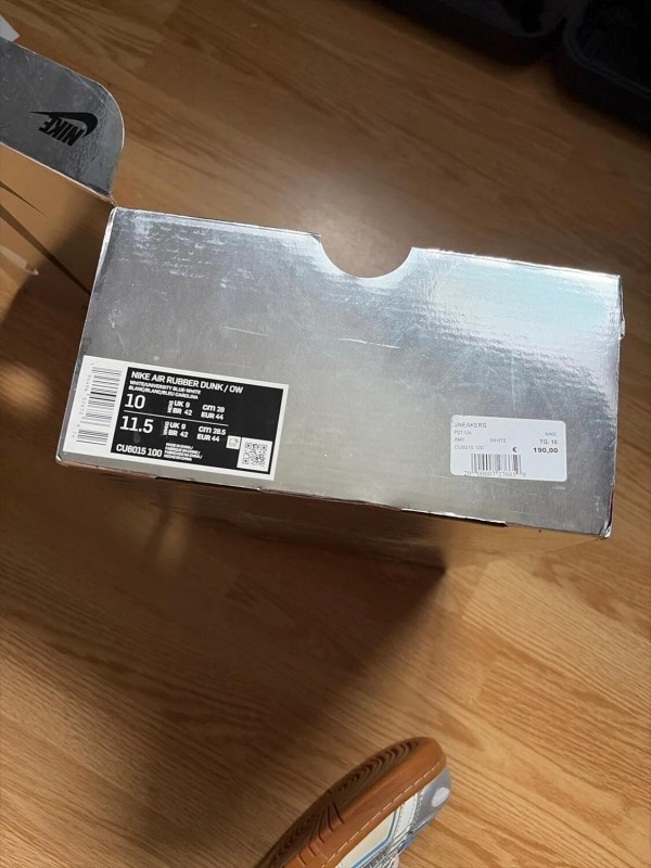 Nike dunk rubber off white unc 2