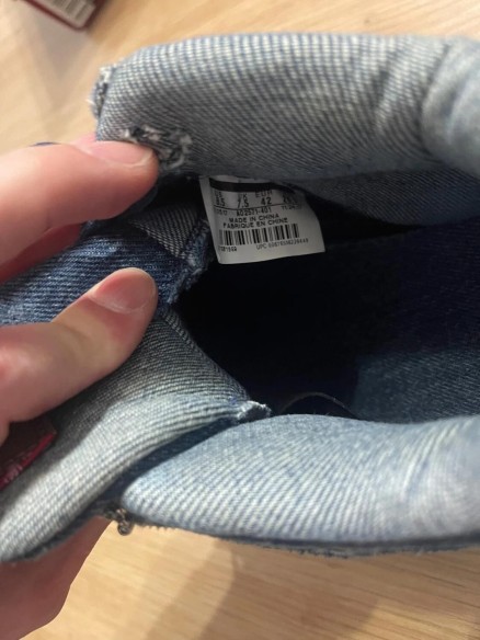 Nike Air Jordan IV 4 Levi's denim bleu taille 42