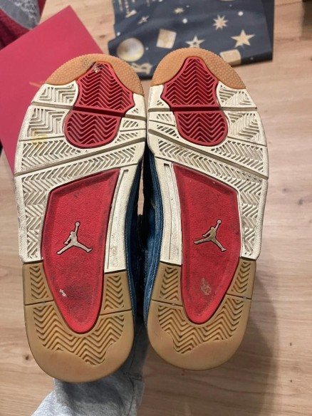 Nike Air Jordan IV 4 Levi's denim bleu taille 42