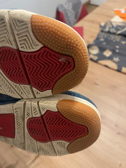 Nike Air Jordan IV 4 Levi's denim bleu taille 42