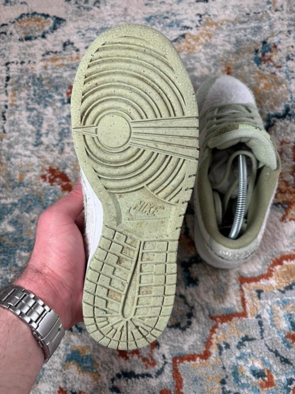 Nike dunk low fleece green 2