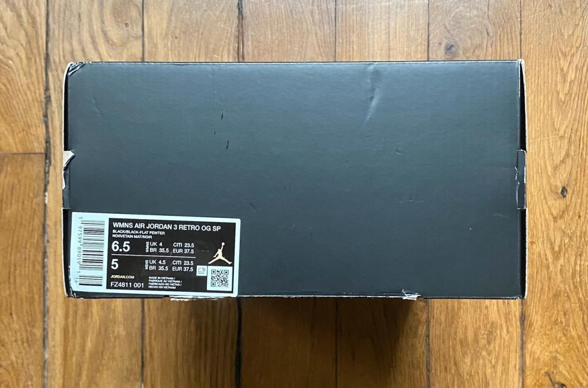 Jordan 3 retro og sp AMM a ma manière while you were sleeping 37,5 damaged box 2