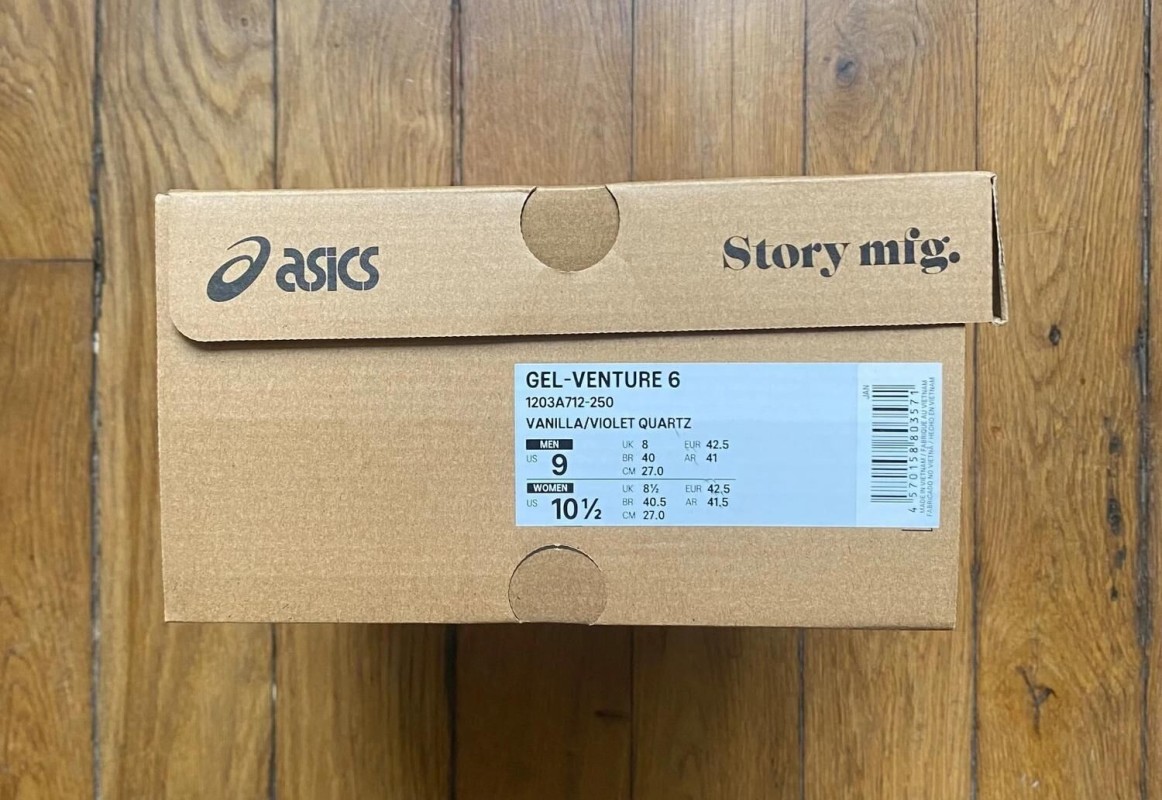 Asics gel venture 6 story mfg vanilla violet quartz 42,5 2