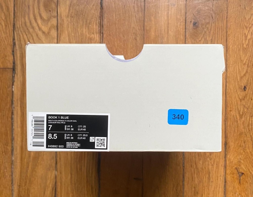 Nike book 1 blue blood 40 factory box devin booker 2
