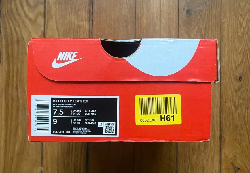 Nike killshot 2 leather HJ7263 010 phantom black noir 40,5
