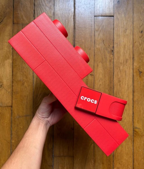 Crocs lego brick clog red rouge 43-44