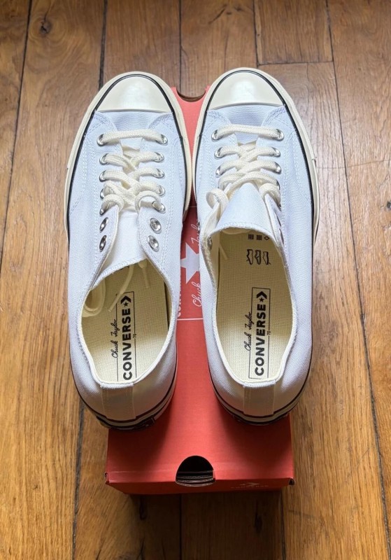 Converse chuck taylor 70 OX low canvas egret white black 42 2