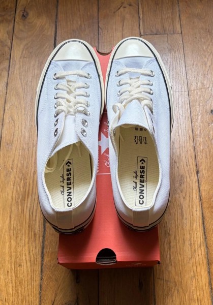 Converse chuck taylor 70 OX low canvas egret white black 42