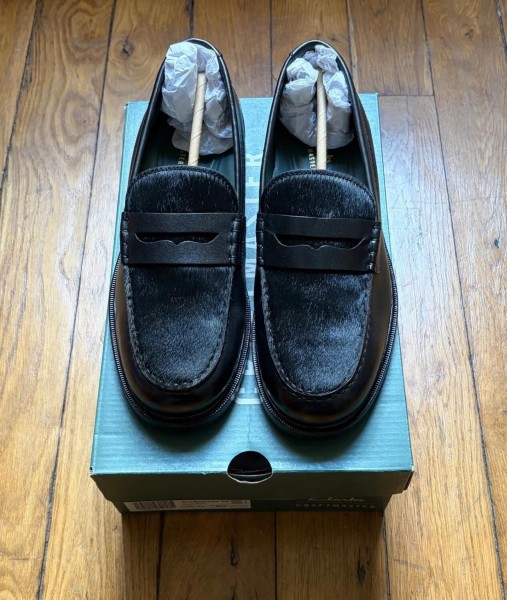 Clarks craft james to loafer black pony hair leather 41,5