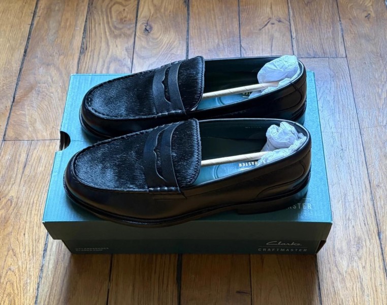 Clarks craft james to loafer black pony hair leather 41,5