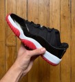 Air jordan 11 low bred black red noir rouge 42