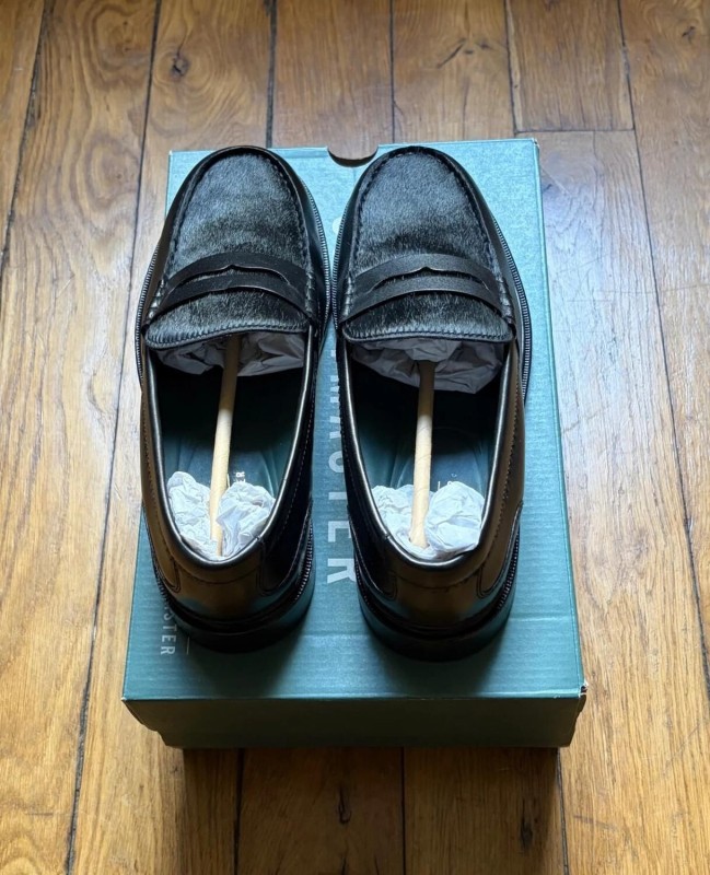 Clarks craft james to loafer black pony hair leather 41,5 2