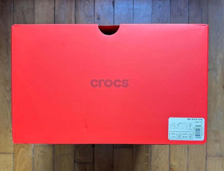 Crocs lego brick clog red rouge 42-43