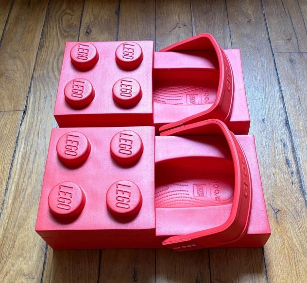 Crocs lego brick clog red rouge 42-43
