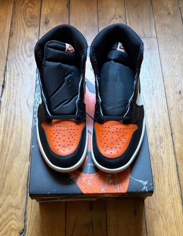Jordan 1 retro high OG shattered backboard 2025 orange white black 43 2