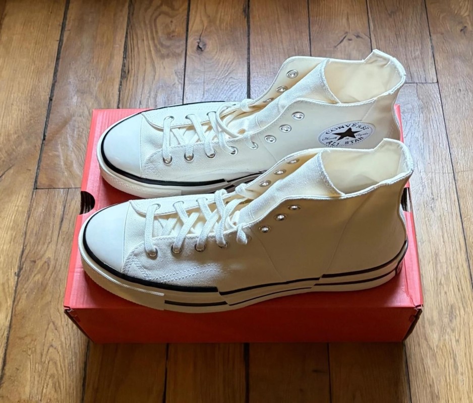 Converse chuck taylor 70 plus high canvas egret black 46 2