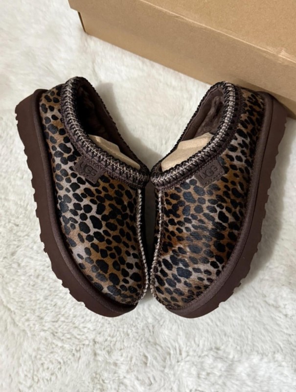 UGG Tasman Caspian Slipper 'Burnt Cedar Cheetah' 36 2
