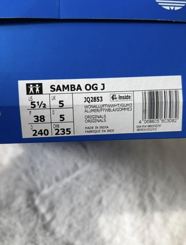 Adidas Samba OG Aluminium Gum 38 2