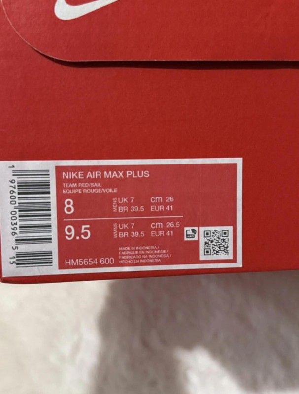 Nike Air Max Plus Tiempo 'Team Red' 41 2