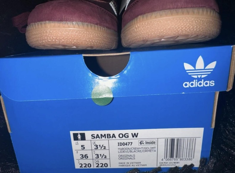 Adidas Samba OG Maroon Burgundy