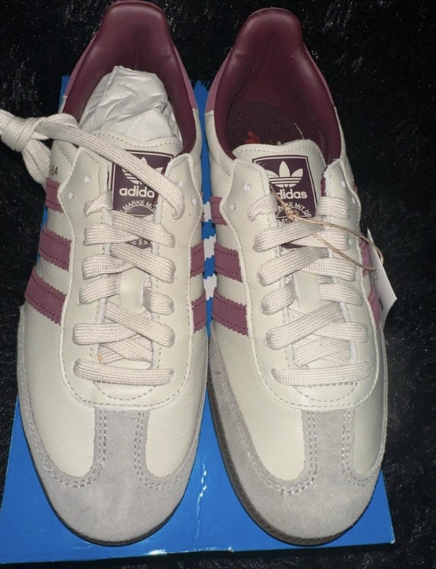adidas Samba OG Putty Grey Maroon 2