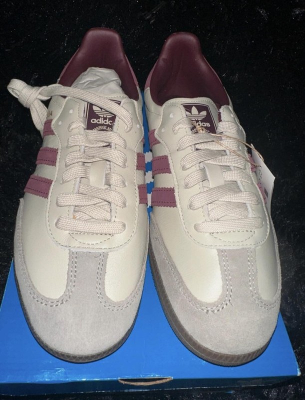 adidas Samba OG Putty Grey Maroon 2