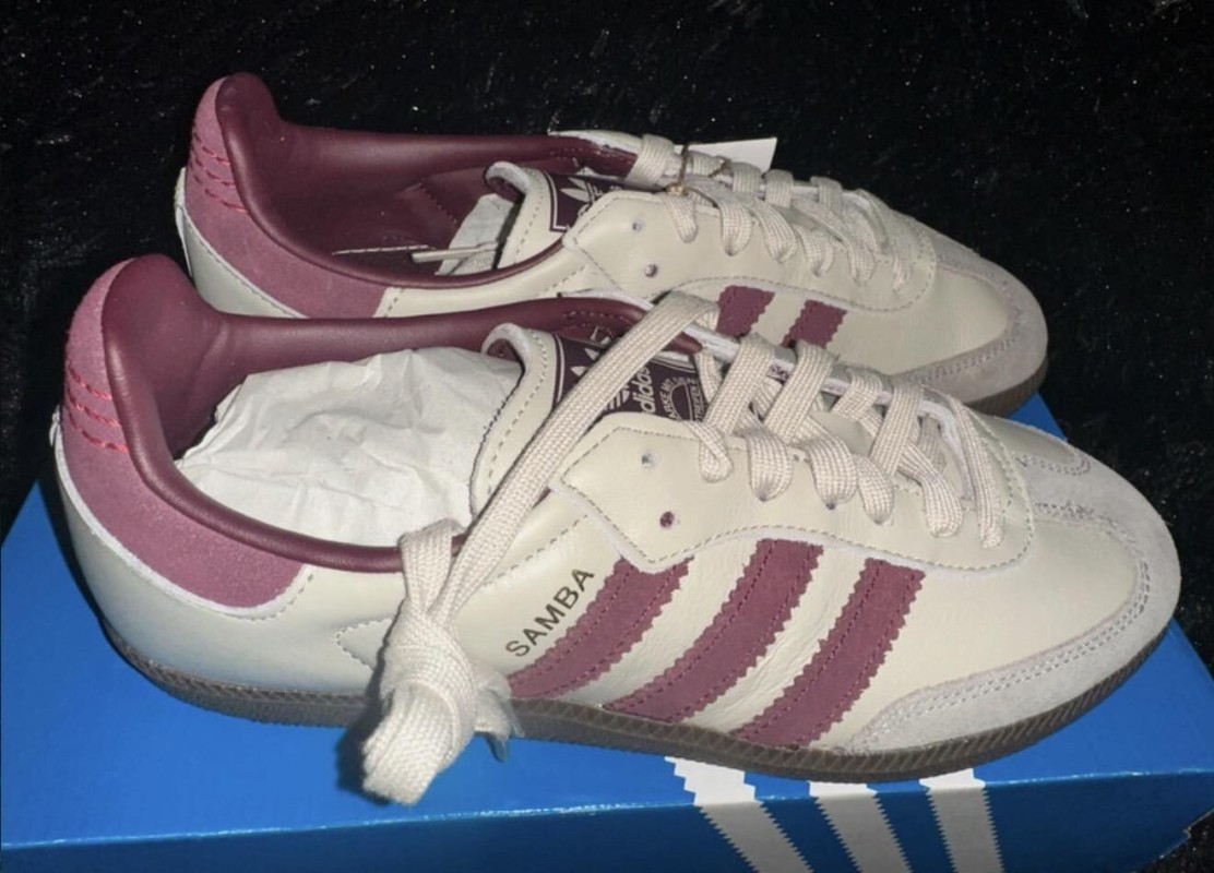 adidas Samba OG Putty Grey Maroon 2