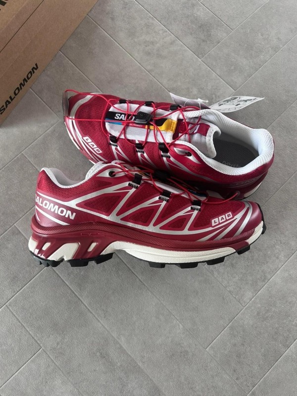 Salomon XT6 red lava falls white silver strawberry 2