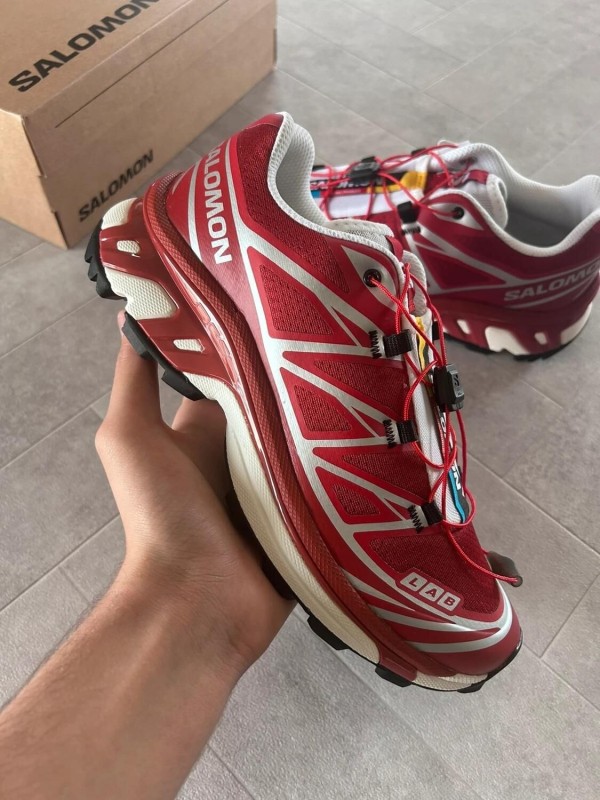 Salomon XT6 red lava falls white silver strawberry 2