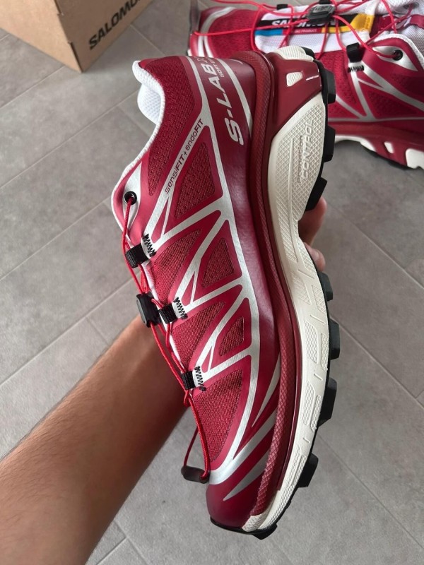 Salomon XT6 red lava falls white silver strawberry 2
