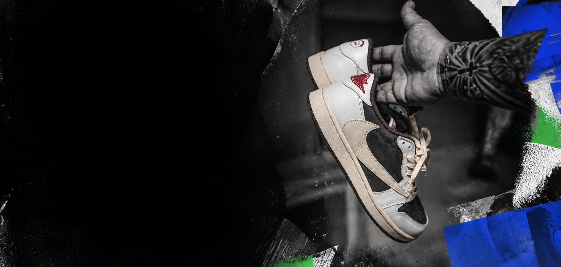 Passionné préparant la vente de ses sneakers dans l'univers visuel KNICS